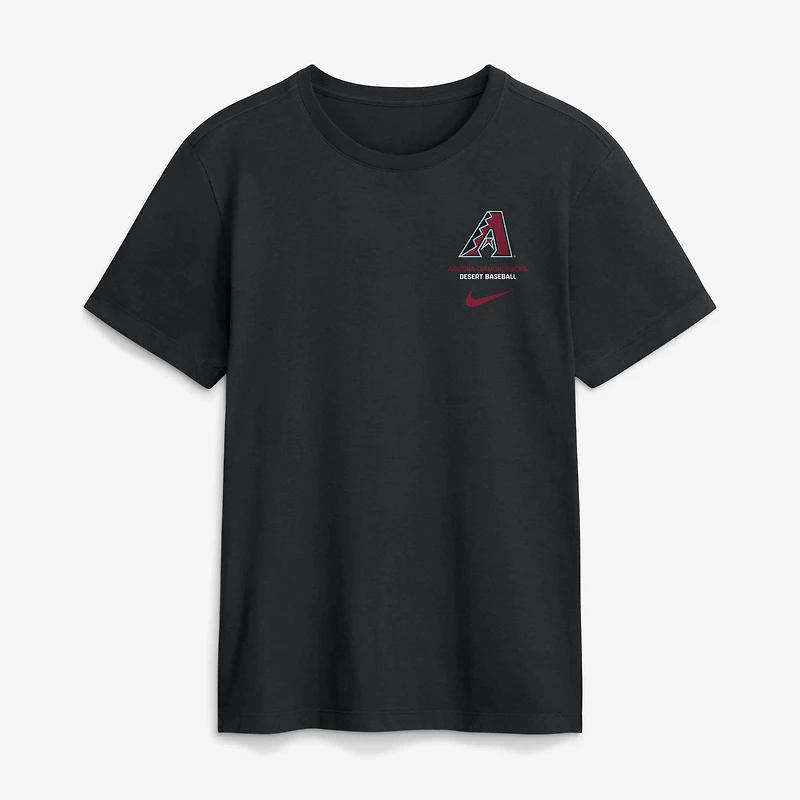 Men's Nike Black Arizona Diamondbacks Primetime 2-Hit T-Shirt