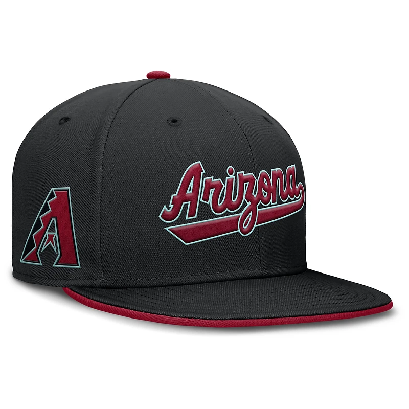 Casquette ajustée Nike Primetime Dri-FIT noire pour homme, Arizona Diamondbacks.
