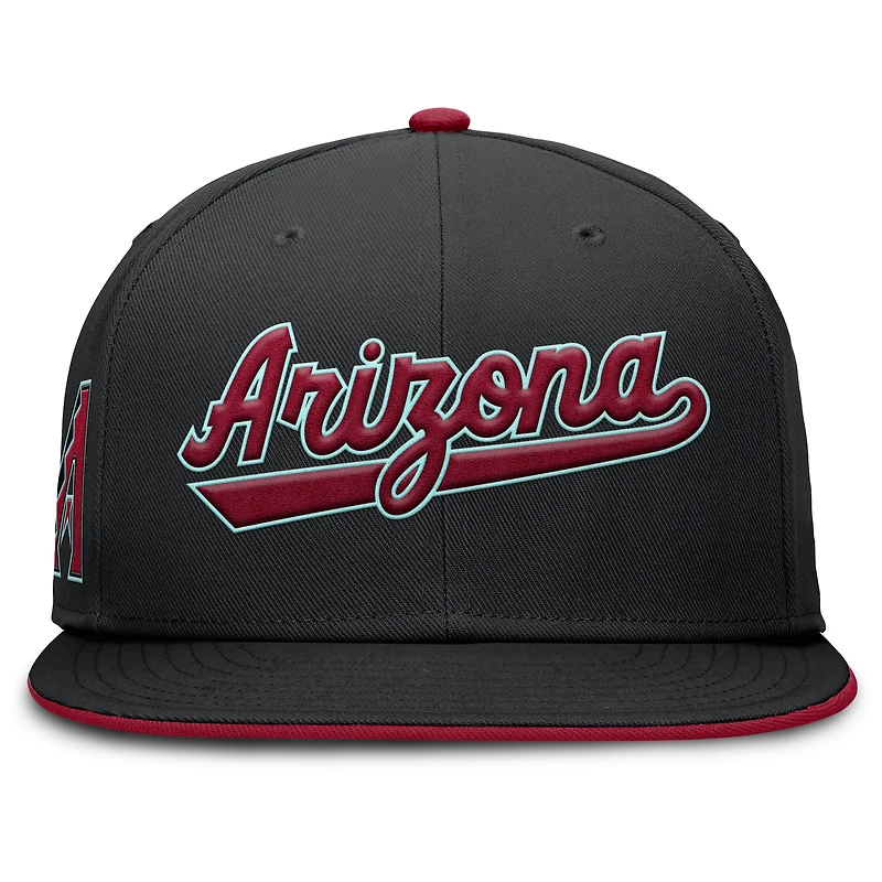 Casquette ajustée Nike Primetime Dri-FIT noire pour homme, Arizona Diamondbacks.