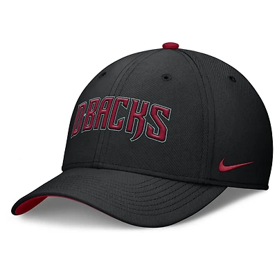 Casquette Nike Primetime Rise Dri-FIT Flex noire pour homme Arizona Diamondbacks
