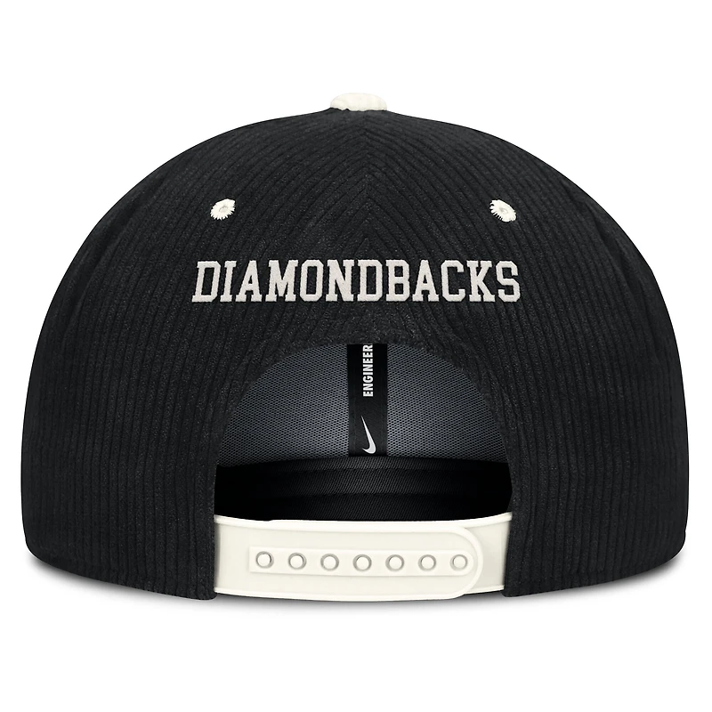 Men's Nike  Black Arizona Diamondbacks Pro Corduroy Structured Snapback Hat