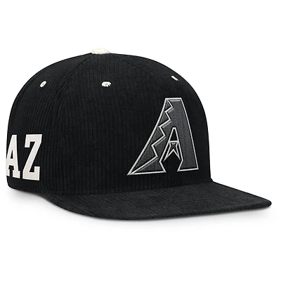 Men's Nike  Black Arizona Diamondbacks Pro Corduroy Structured Snapback Hat