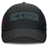 Casquette ajustable Nike Rise Gaberdine pour homme, noire, Arizona Diamondbacks