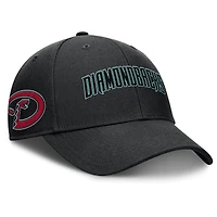Casquette ajustable Nike Rise Gaberdine pour homme, noire, Arizona Diamondbacks