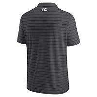 Polo de performance à rayures Victory la collection authentique Nike Charcoal Arizona Diamondbacks pour hommes