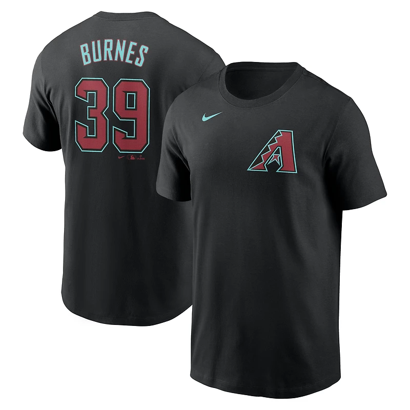 Men's Nike Corbin Burnes Black Arizona Diamondbacks Fuse Name & Number T-Shirt