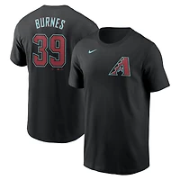 Men's Nike Corbin Burnes Black Arizona Diamondbacks Fuse Name & Number T-Shirt