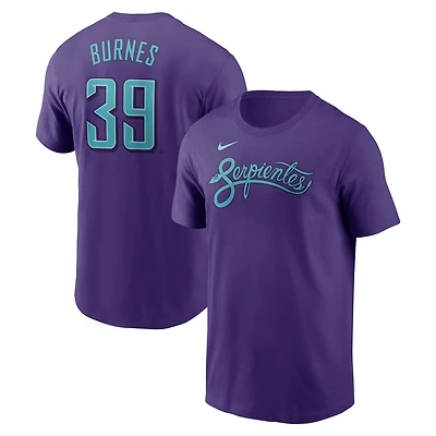 Men's Nike Corbin Burnes Purple Arizona Diamondbacks 2025 City Connect Fuse Name & Number T-Shirt