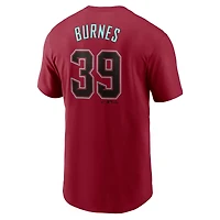 T-shirt Nike Corbin Burnes rouge pour homme avec nom et numéro Fuse des Diamondbacks de l'Arizona