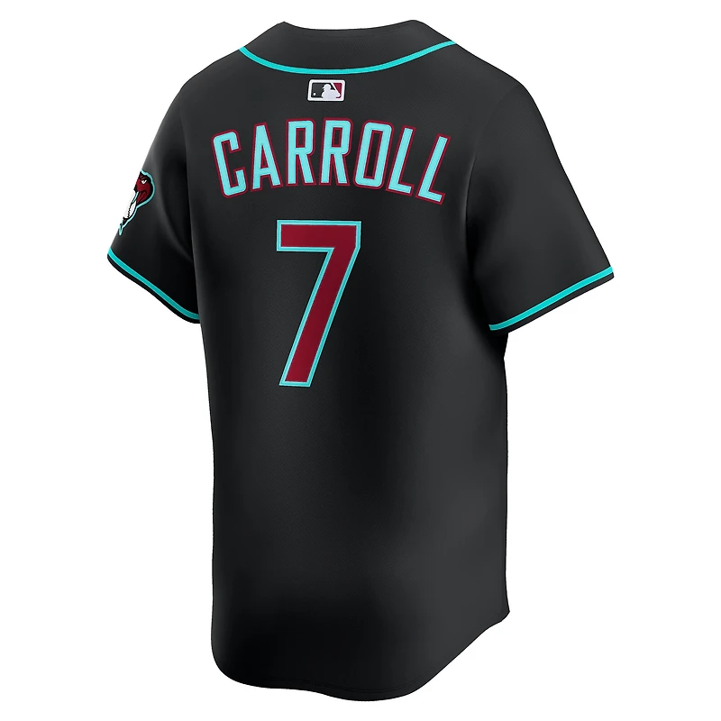 Maillot de joueur alternatif Nike Corbin Carroll pour homme, édition limitée, noir, Arizona Diamondbacks
