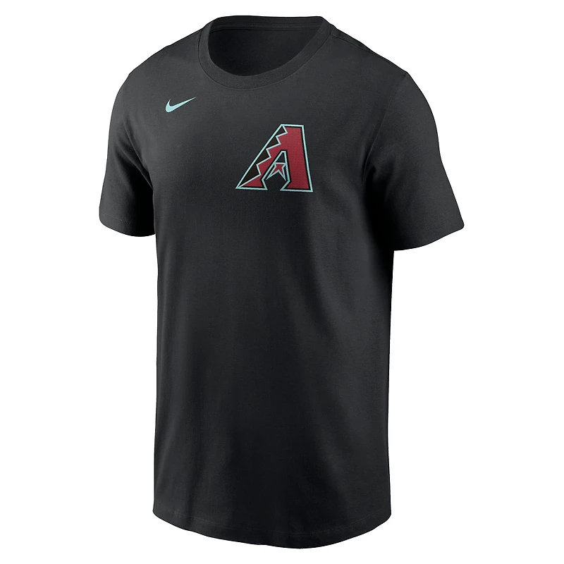 T-shirt Nike Corbin Carroll noir pour homme, Arizona Diamondbacks Fuse, avec nom et numéro