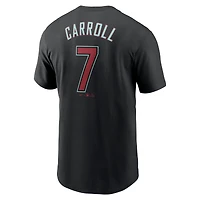 Men's Nike Corbin Carroll Black Arizona Diamondbacks Fuse Name & Number T-Shirt
