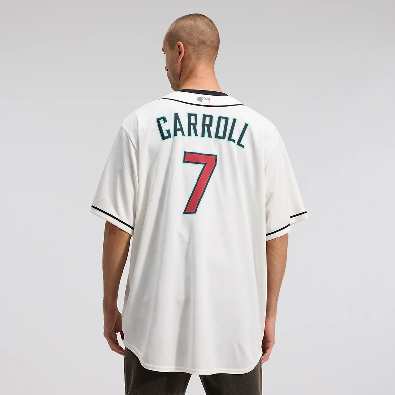 Men's Nike Corbin Carroll Cream Arizona Diamondbacks Home Replica Jersey