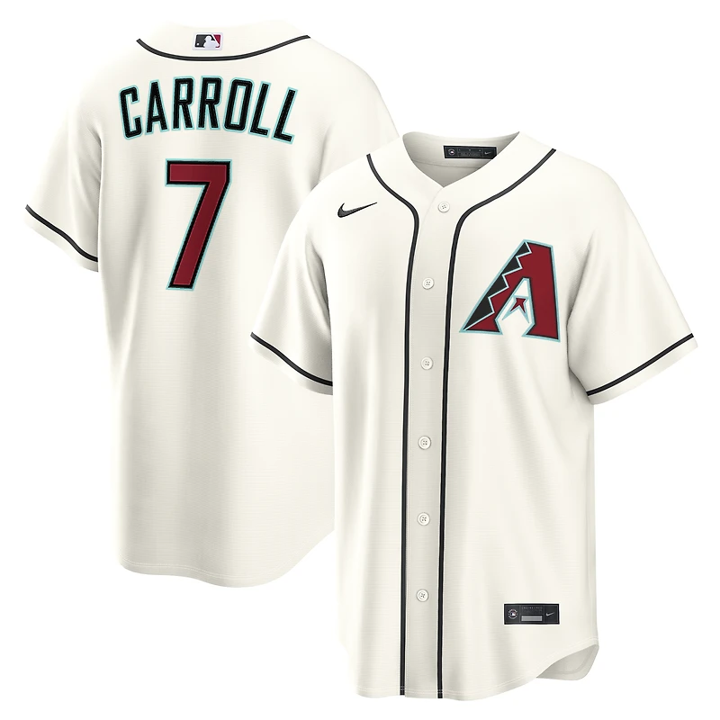 Men's Nike Corbin Carroll Cream Arizona Diamondbacks Home Replica Jersey