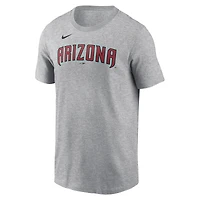 T-shirt Nike Corbin Carroll Heather Grey pour homme avec nom et numéro Fuse des Diamondbacks de l'Arizona
