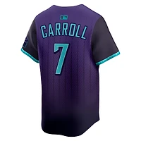 Maillot Nike Corbin Carroll violet pour homme, édition limitée City Connect 2025 des Diamondbacks de l'Arizona
