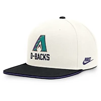 Men's Nike Cream/Black Arizona Diamondbacks Cooperstown Pro Dri-FIT Snapback Hat