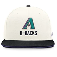 Casquette snapback Nike crème/noire Arizona Diamondbacks Cooperstown Pro Dri-FIT pour homme