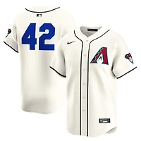 Maillot Nike crème pour homme des Diamondbacks de l'Arizona, domicile 2025, édition limitée Jackie Robinson Day