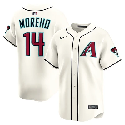 Maillot de joueur alternatif en édition limitée Nike Gabriel Moreno pour homme des Diamondbacks l'Arizona, couleur crème