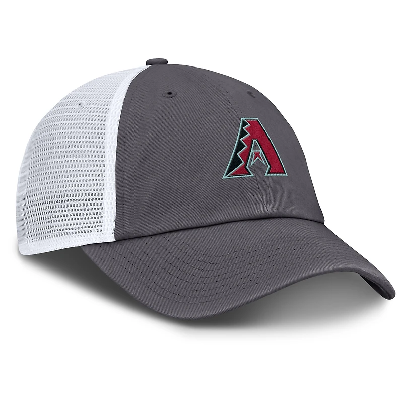 Casquette de camionneur ajustable Nike grise pour homme des Arizona Diamondbacks