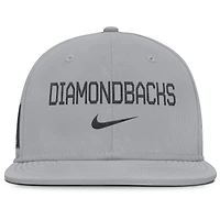 Casquette ajustée Nike True Performance grise des Diamondbacks de l'Arizona pour homme