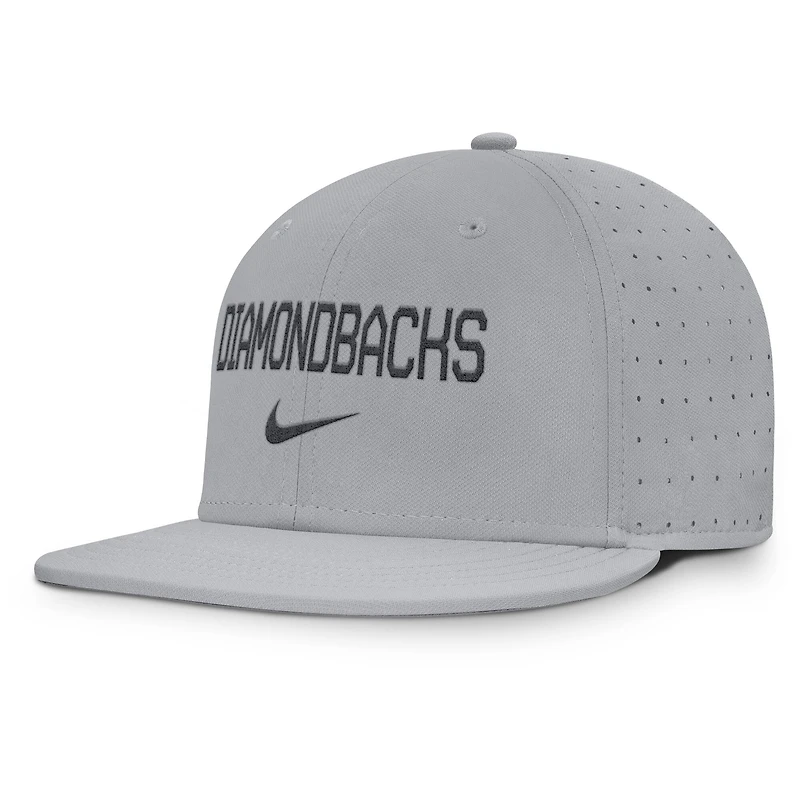 Casquette ajustée Nike True Performance grise des Diamondbacks de l'Arizona pour homme