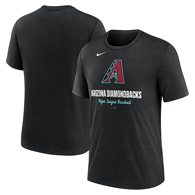 T-shirt Nike noir chiné pour homme avec logo des Diamondbacks de l'Arizona