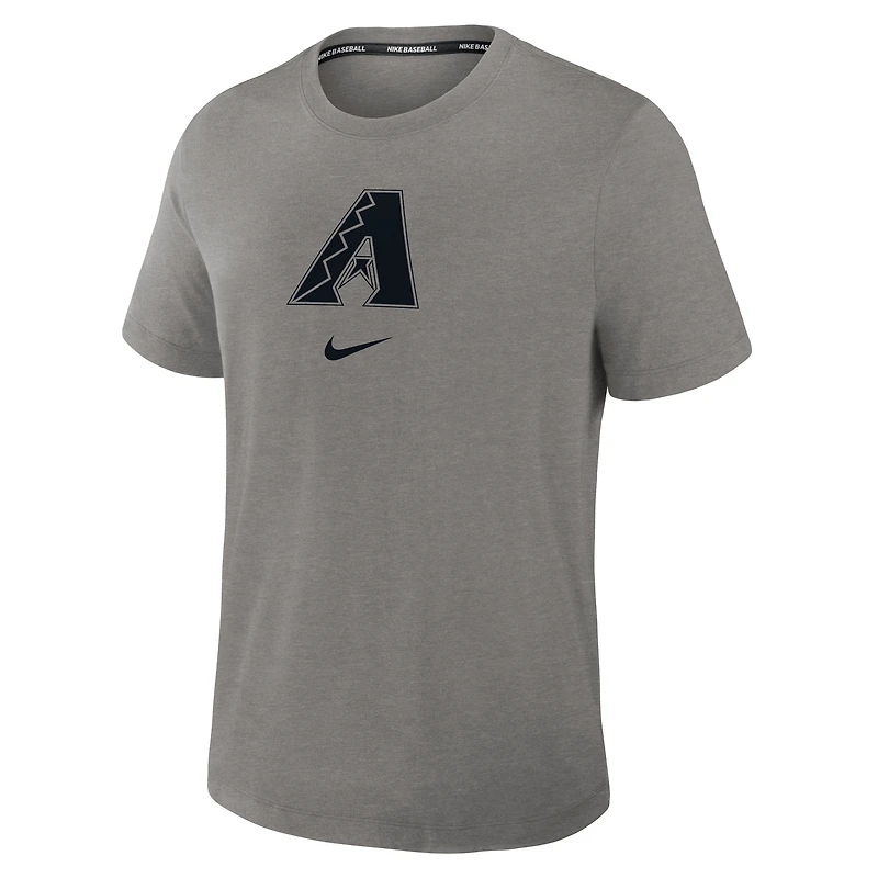 Men's Nike Heather Charcoal Arizona Diamondbacks Authentic Collection Early Work Tri-Blend Dri-FIT T-Shirt