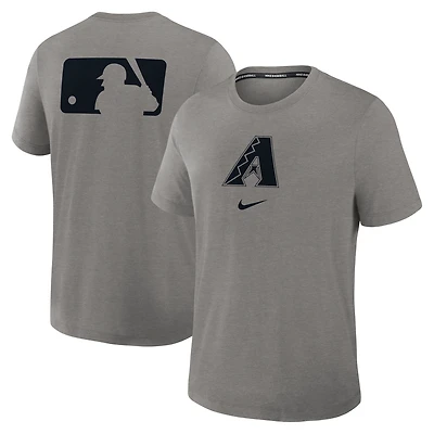 Men's Nike Heather Charcoal Arizona Diamondbacks Authentic Collection Early Work Tri-Blend Dri-FIT T-Shirt