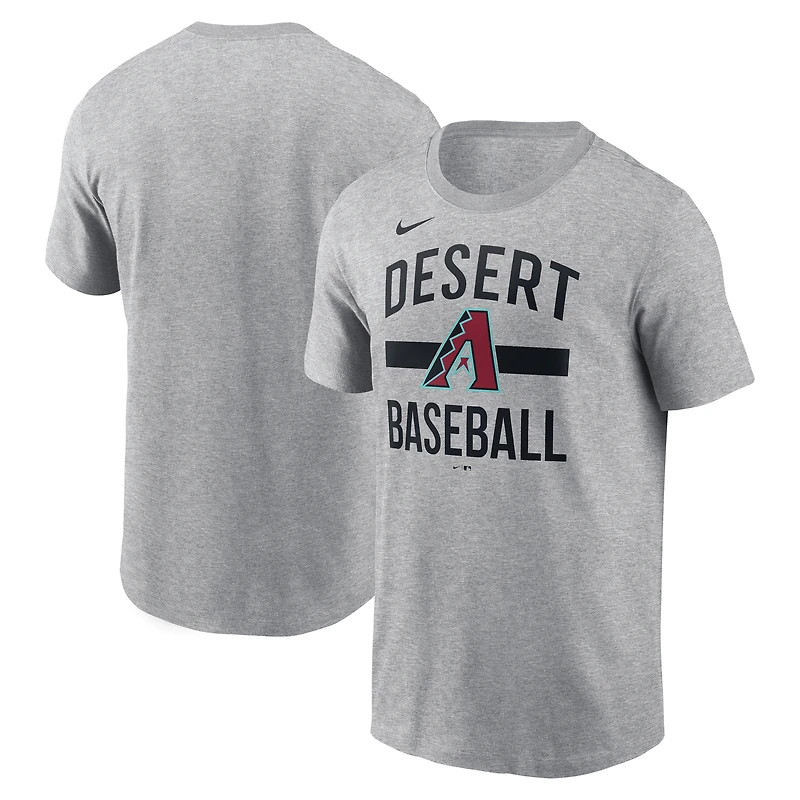 Men's Nike Heather Gray Arizona Diamondbacks Arched T-Shirt