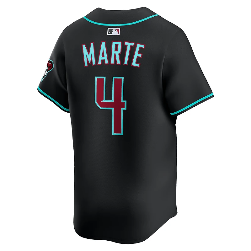 Maillot Nike Ketel Marte noir pour homme des Diamondbacks de l'Arizona, édition limitée alternative