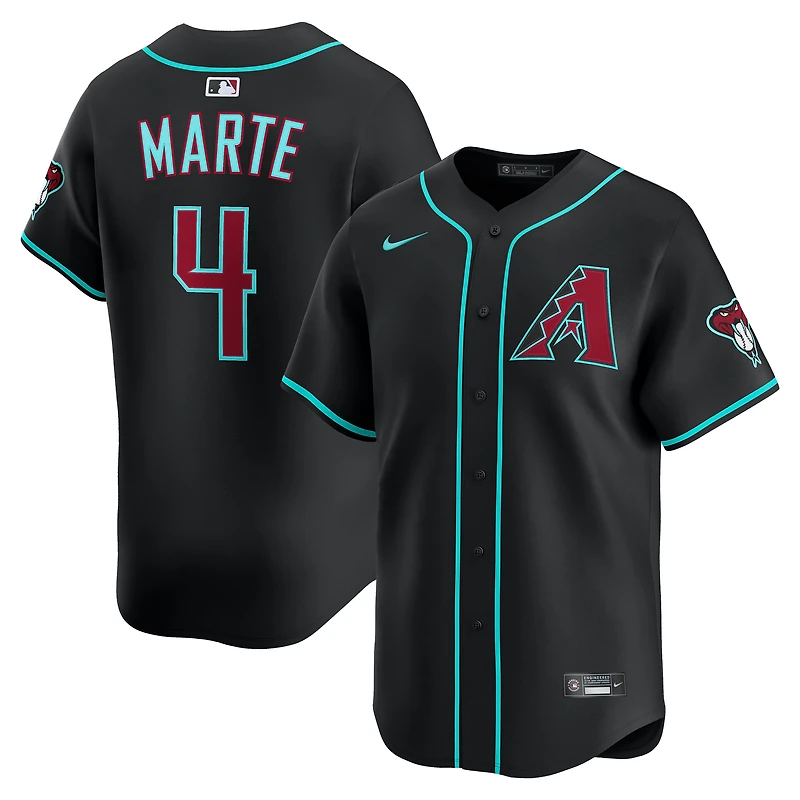 Maillot Nike Ketel Marte noir pour homme des Diamondbacks de l'Arizona, édition limitée alternative