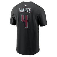 T-shirt Nike Ketel Marte noir pour homme, Arizona Diamondbacks, nom et numéro
