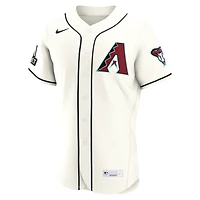 Men's Nike Ketel Marte Cream Arizona Diamondbacks Home Authentic Sponsor Patch Jersey