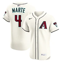Maillot Nike Ketel Marte crème pour homme des Diamondbacks de l'Arizona à domicile Elite