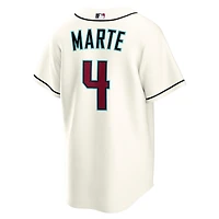Maillot Nike Ketel Marte crème pour homme, réplique domicile des Diamondbacks de l'Arizona