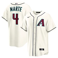 Maillot Nike Ketel Marte crème pour homme, réplique domicile des Diamondbacks de l'Arizona