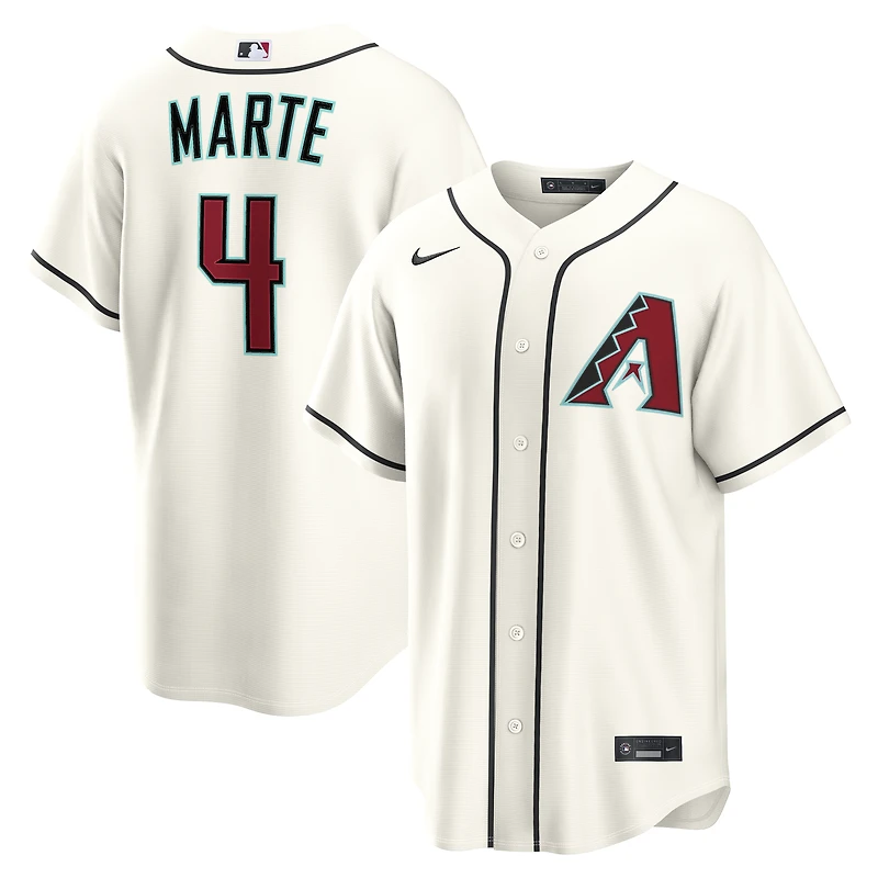 Maillot réplique domicile Nike Ketel Marte crème des Arizona Diamondbacks pour homme