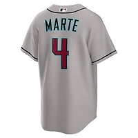 Maillot Nike Ketel Marte gris pour homme, réplique à domicile des Diamondbacks de l'Arizona