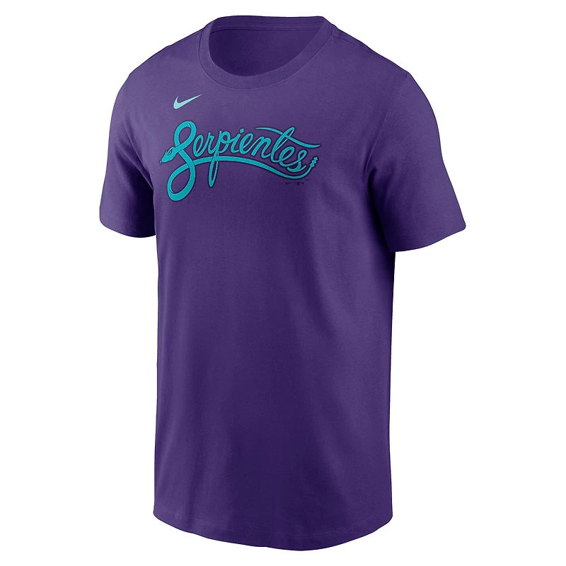 T-shirt Nike Ketel Marte violet pour homme, Arizona Diamondbacks 2025 City Connect Fuse, avec nom et numéro