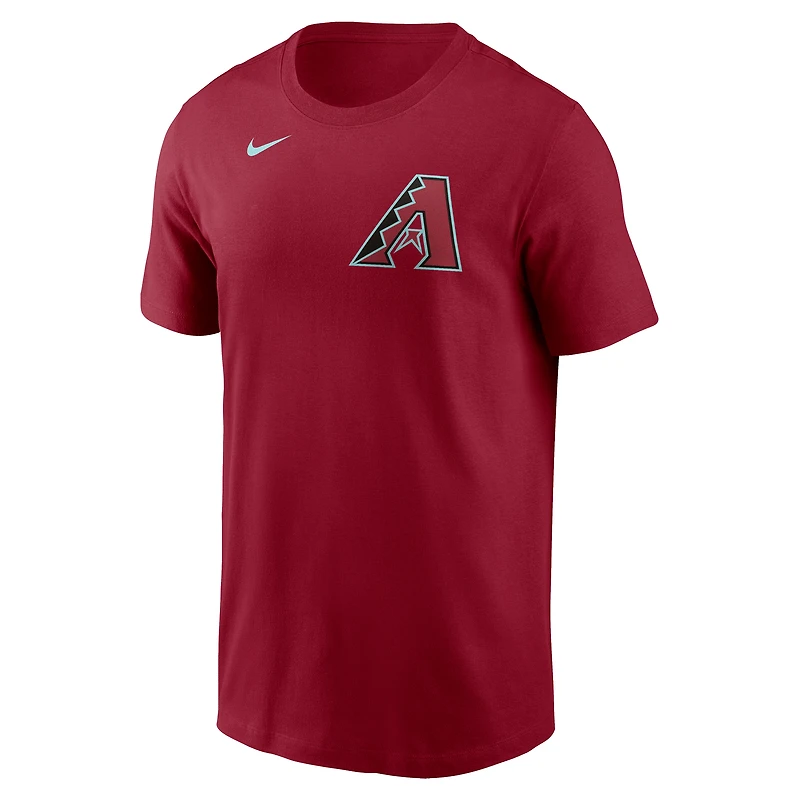 Men's Nike Ketel Marte Red Arizona Diamondbacks Fuse Name & Number T-Shirt
