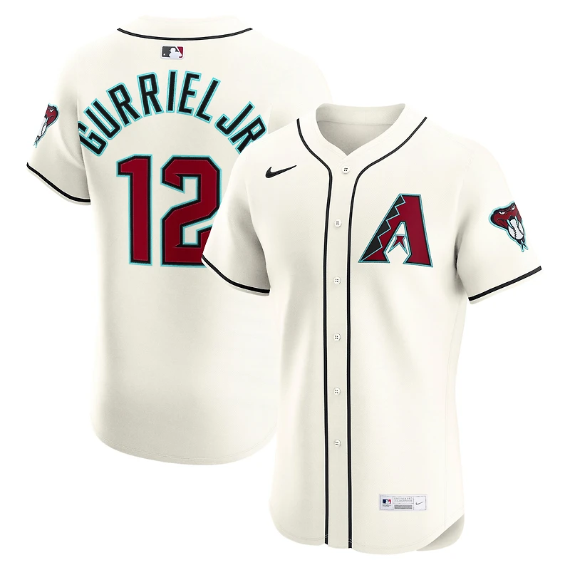 Maillot Nike Lourdes Gurriel Jr. crème domicile élite des Diamondbacks de l'Arizona pour homme