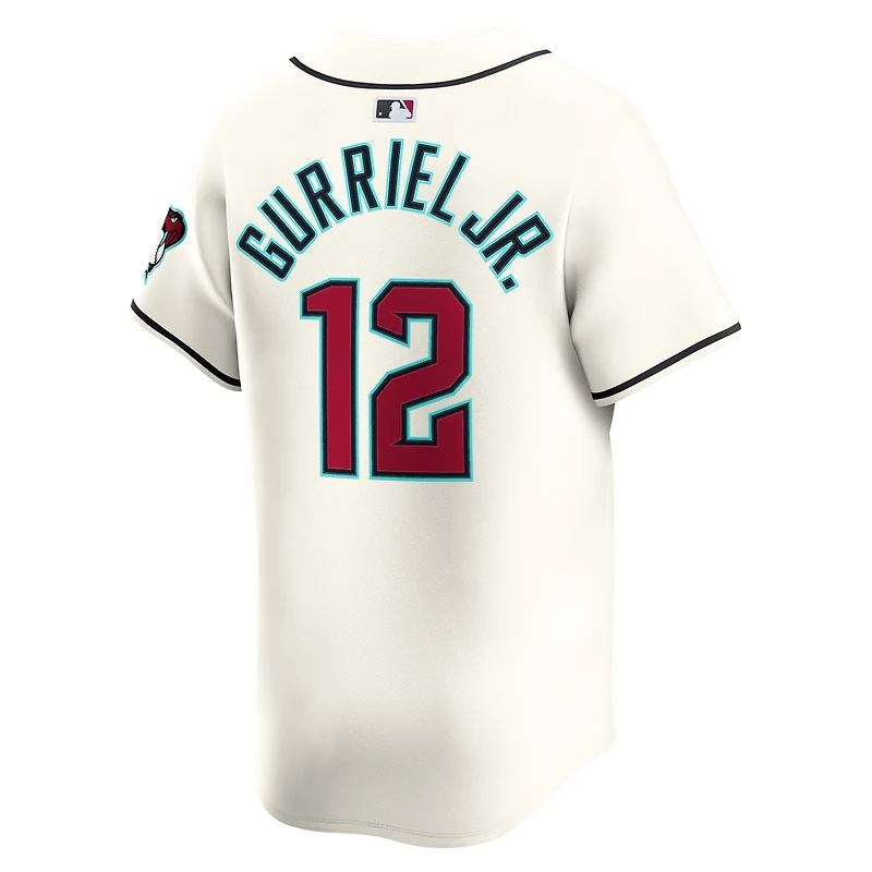 Maillot Nike Lourdes Gurriel Jr. crème pour homme, édition limitée, domicile des Diamondbacks de l'Arizona