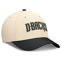 Casquette Nike Performance Flex Statement Rise pour homme, couleur naturelle/noire, des Diamondbacks de l'Arizona