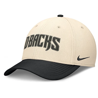 Men's Nike Natural/Black Arizona Diamondbacks Statement Rise Performance Flex Hat