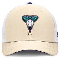 Men's Nike  Natural Arizona Diamondbacks Cooperstown Collection Dri-FIT Rise Trucker Adjustable Hat