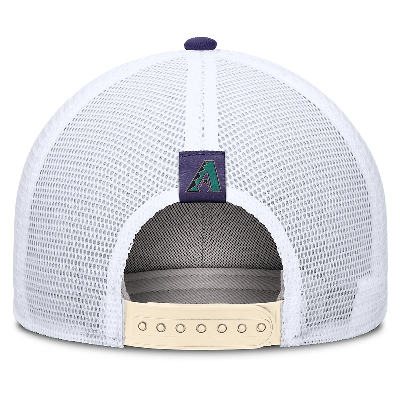 Men's Nike  Natural Arizona Diamondbacks Cooperstown Collection Dri-FIT Rise Trucker Adjustable Hat