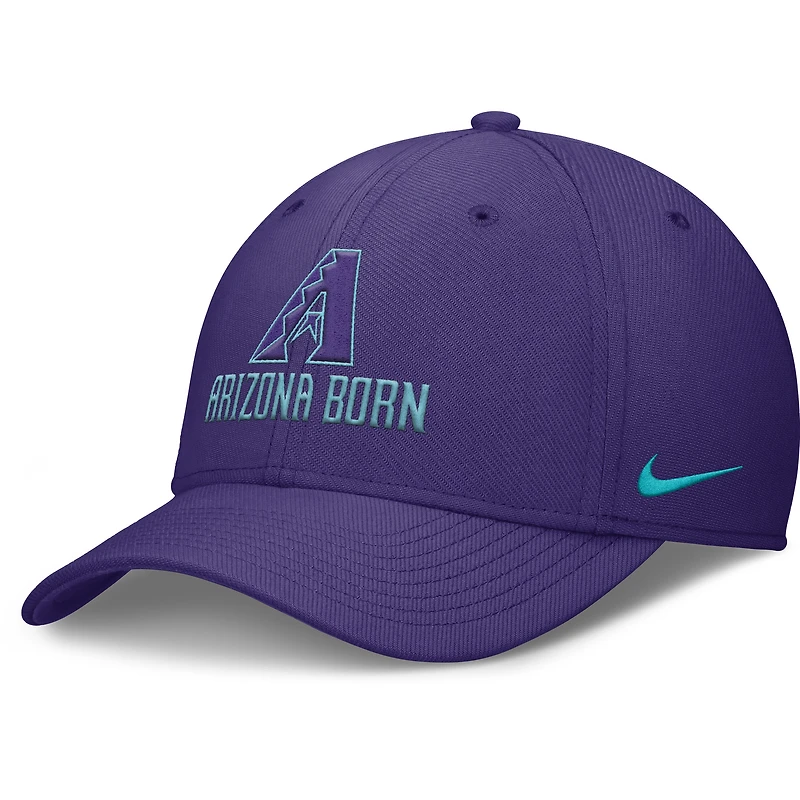 Men's Nike  Purple Arizona Diamondbacks 2025 City Connect Rise Swoosh Performance Flex Hat