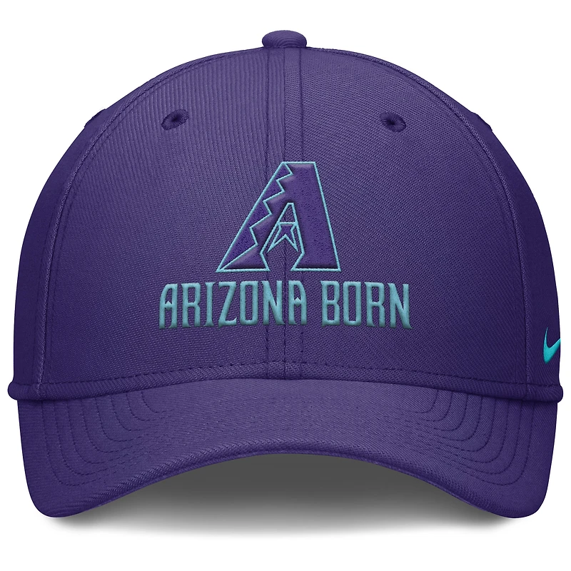 Men's Nike Purple Arizona Diamondbacks 2025 City Connect Rise Swoosh Performance Flex Hat